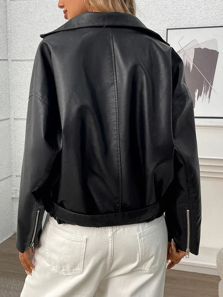 Veste Femme Style Moto Streetwear