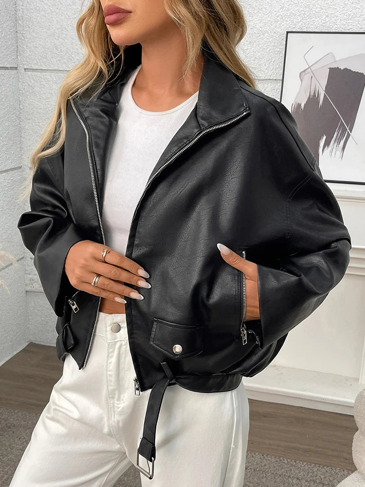 Veste Femme Style Moto Streetwear