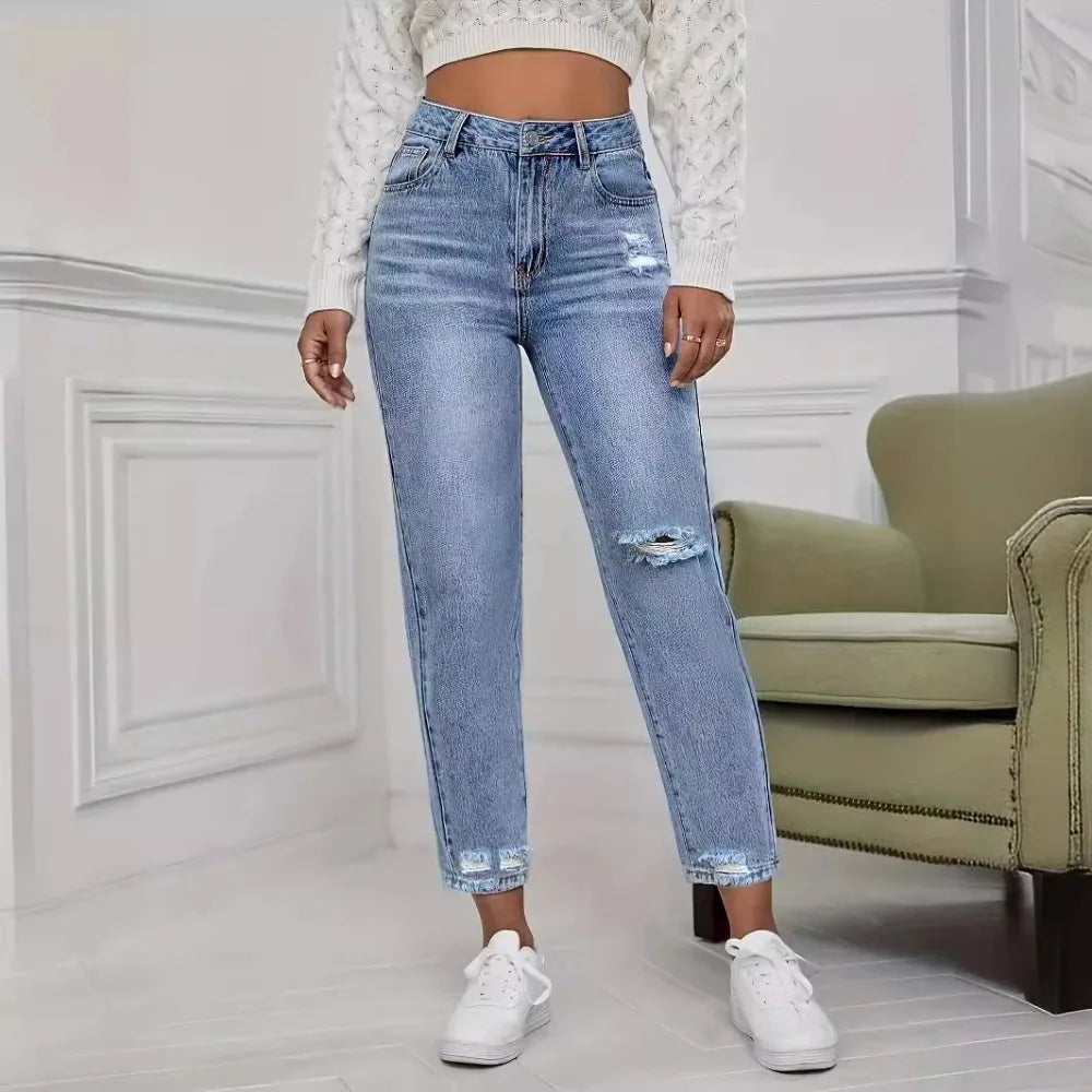 Jean Femme Délavé Style Casual