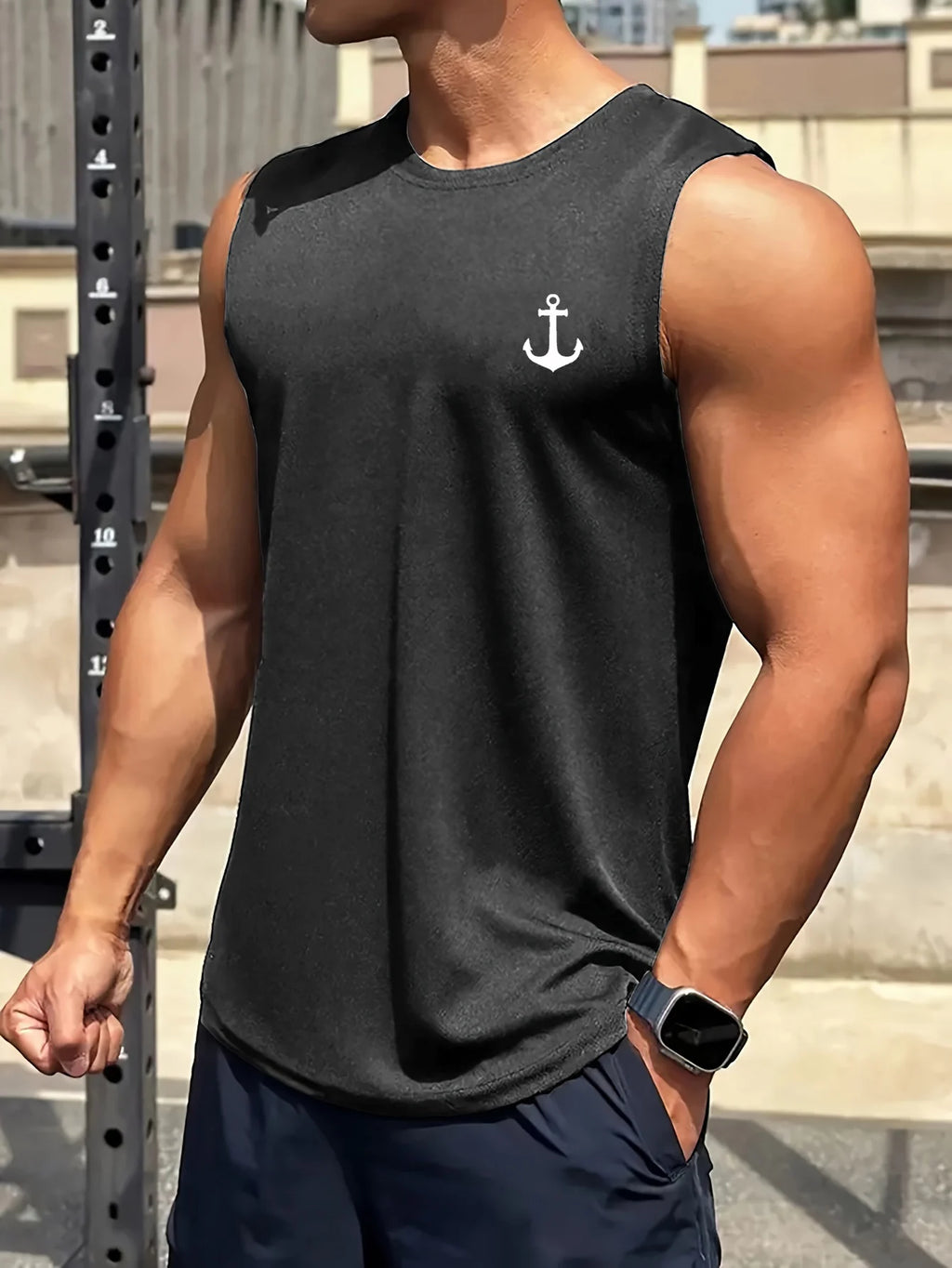 Débardeur Motif Ancre Marine Sport & Casual Été