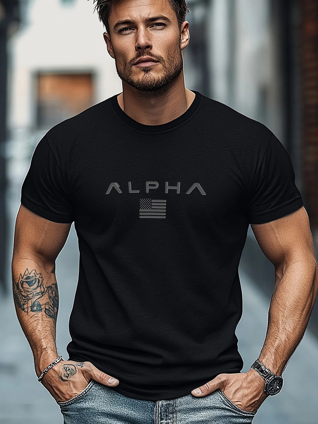 T-shirt ALPHA 100% Coton Sport & Casual