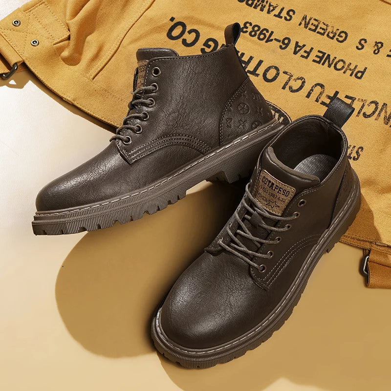 Chaussures Montantes en Cuir