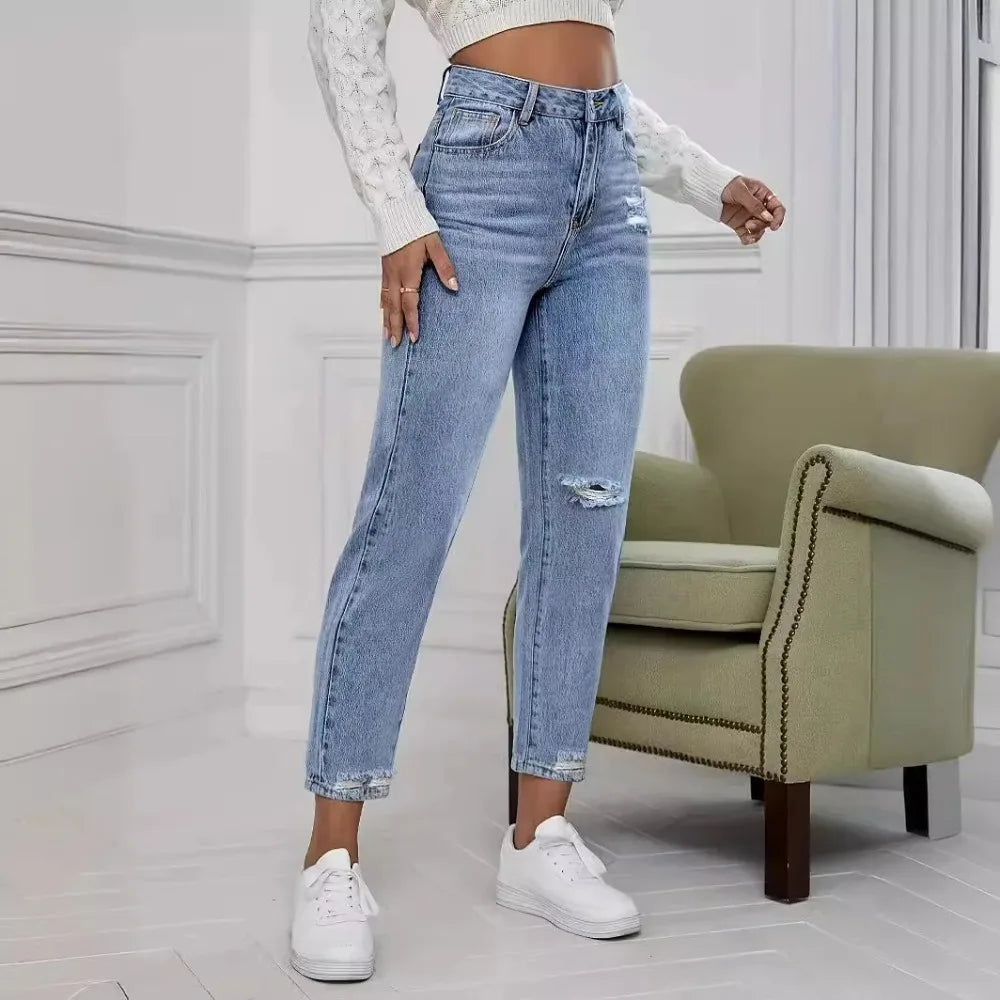 Jean Femme Délavé Style Casual