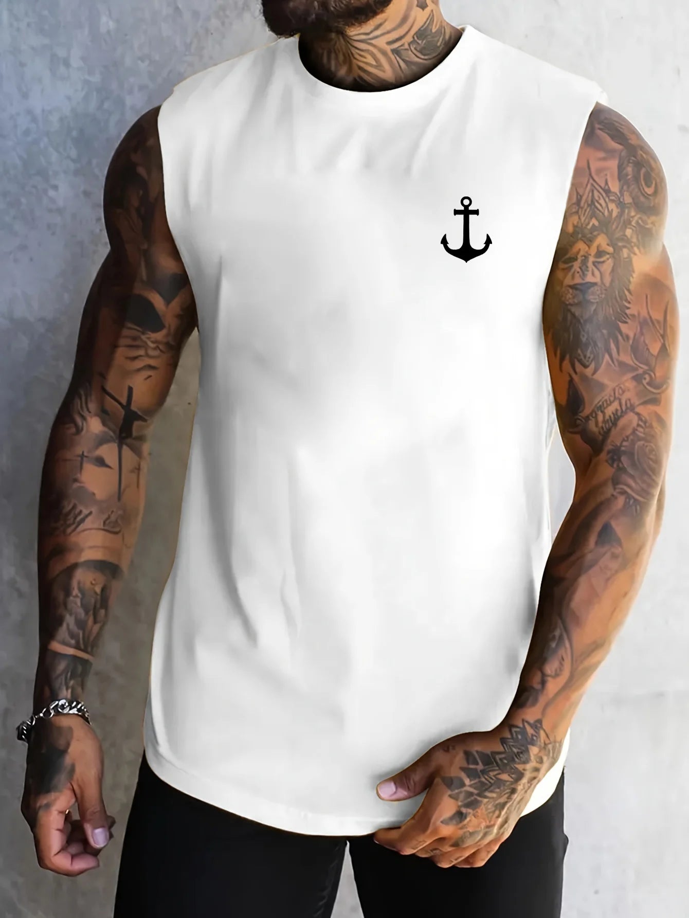 Débardeur Motif Ancre Marine Sport & Casual Été