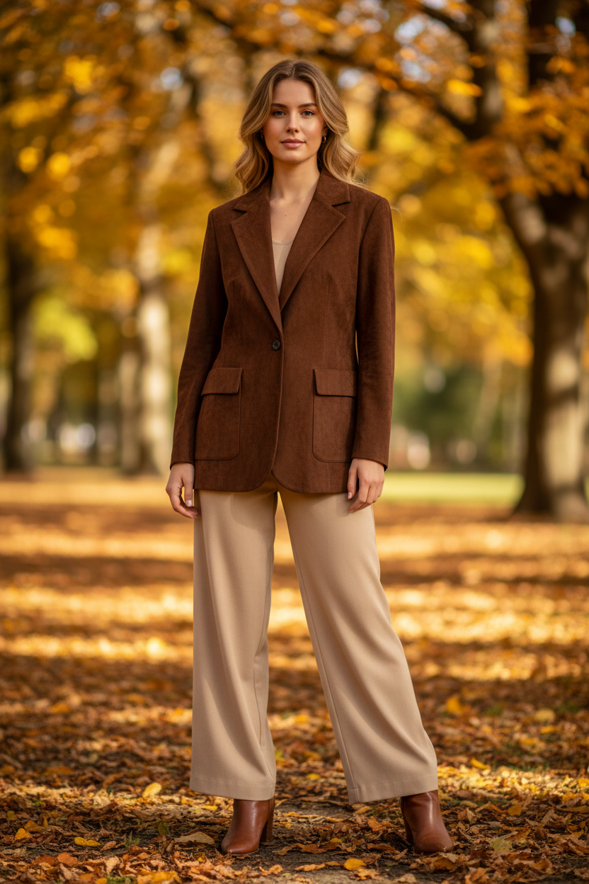 Blazer Suède Chocolat