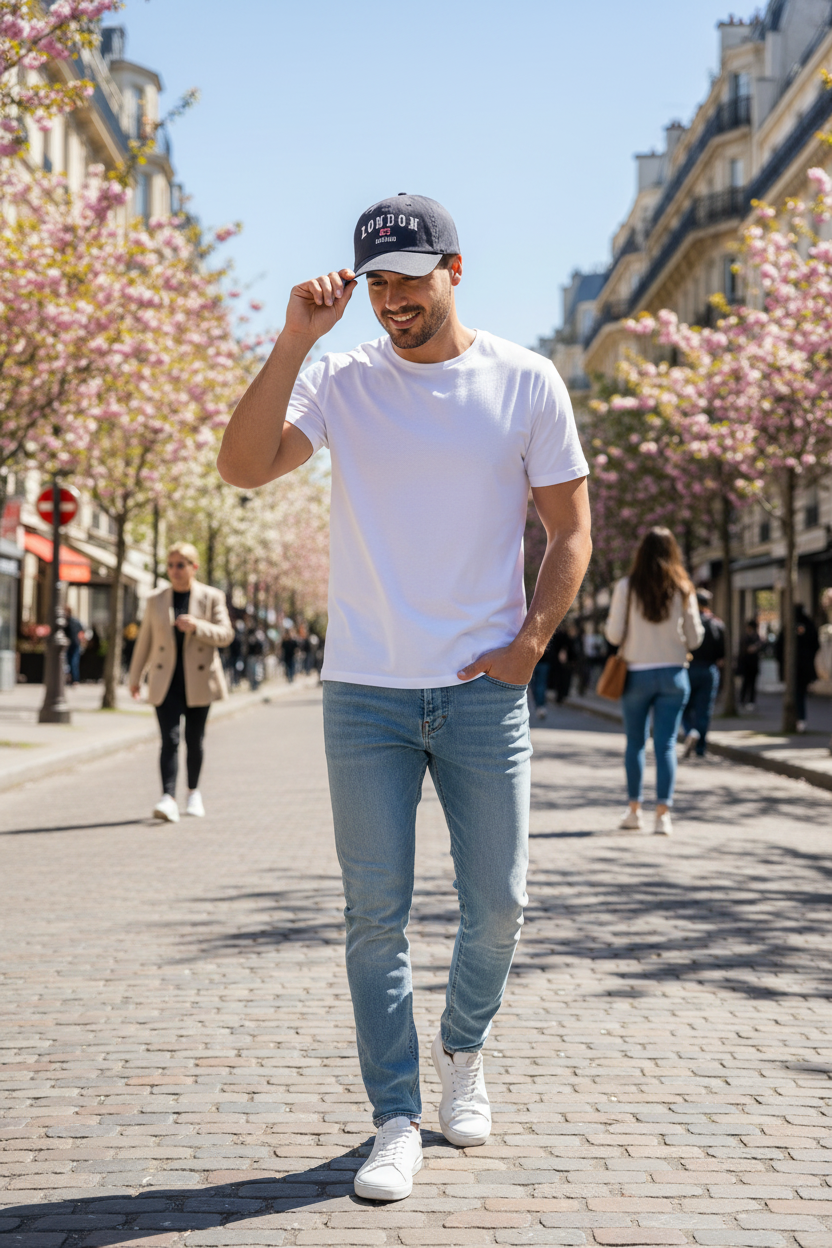 Casquette Gris – Homme Printemps