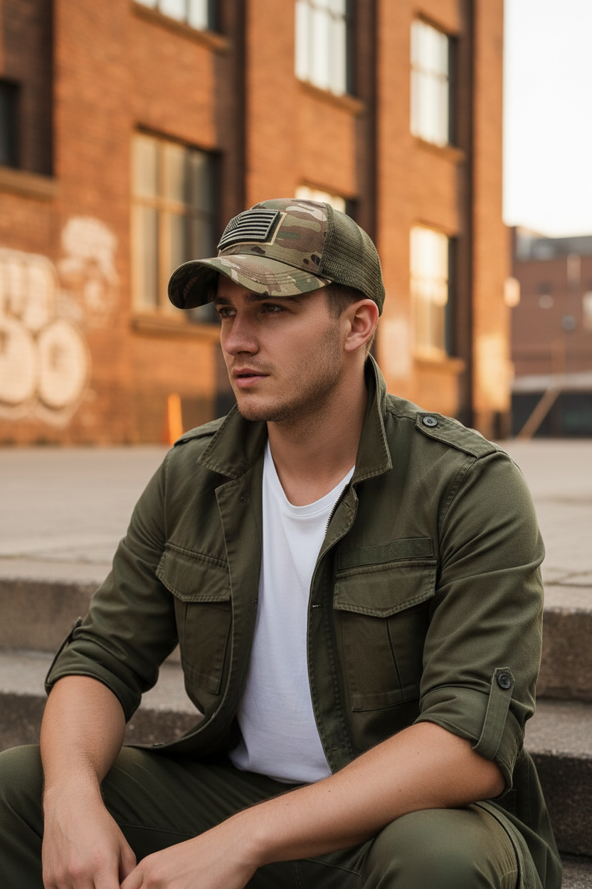 Casquette Kaki – Escaliers
