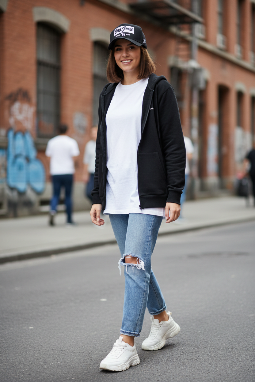 Casquette Noir Femme