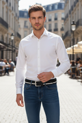 Ceinture Noir Bande Blanche