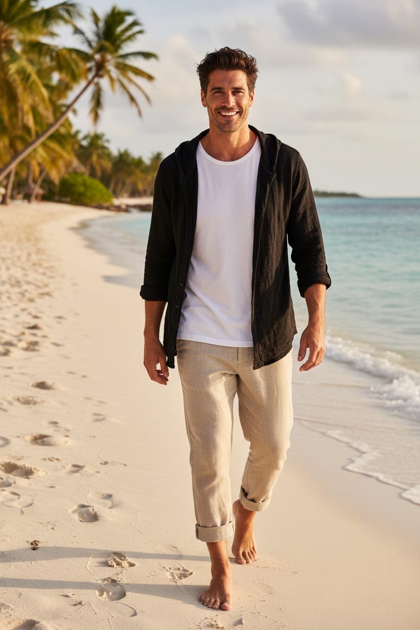 Chemise Capuche Noir Homme 2