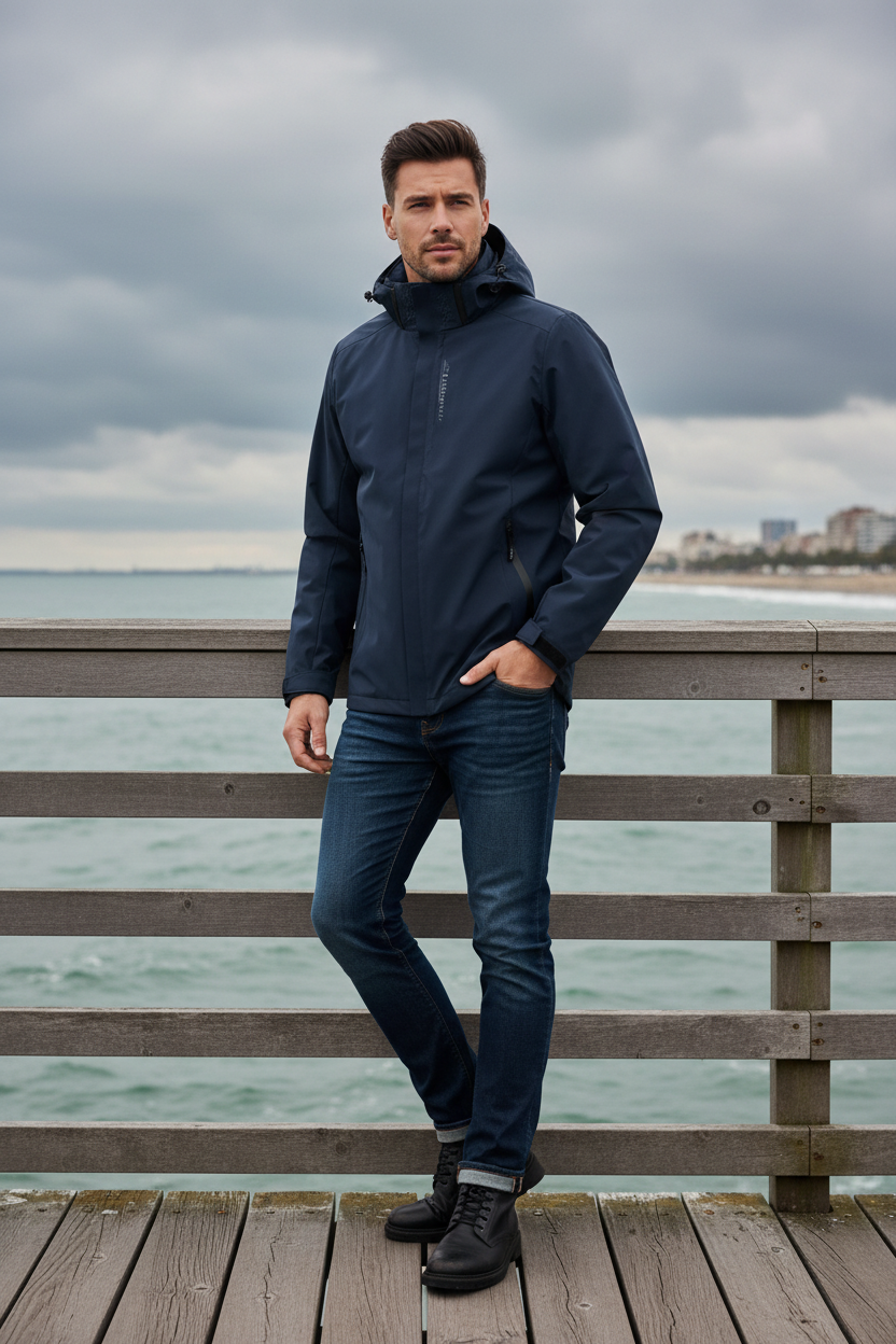 Coupe-Vent Bleu Foncé