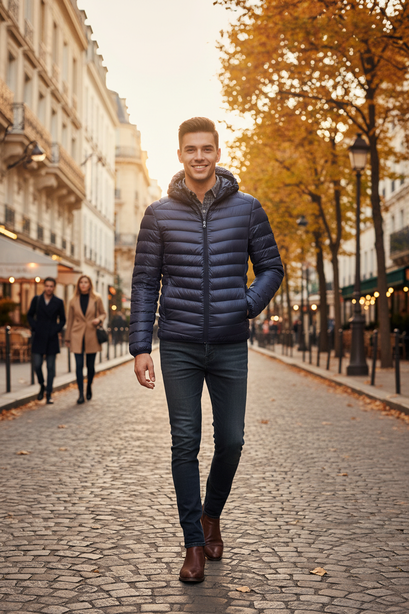 Doudoune Bleu Marine – Rue Parisienne