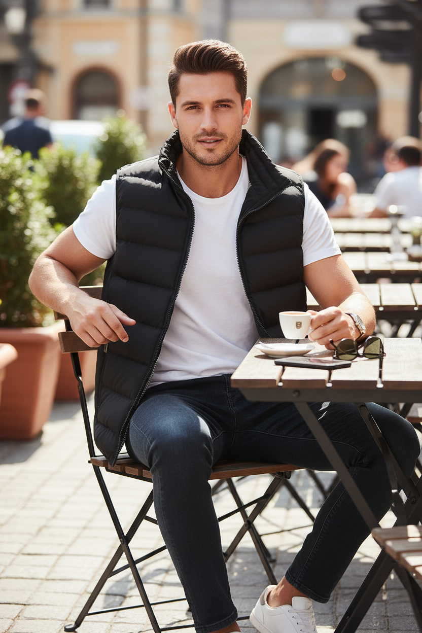 Gilet Noir Été