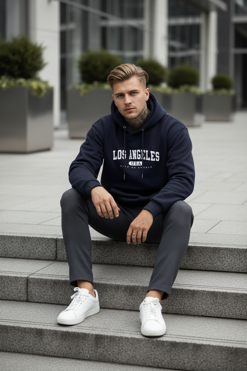 Hoodie Bleu Marine – Plaza