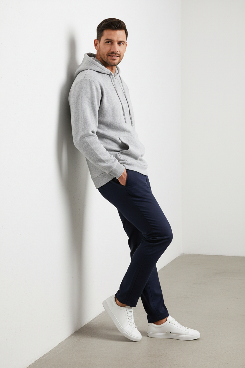 Hoodie Gris Clair