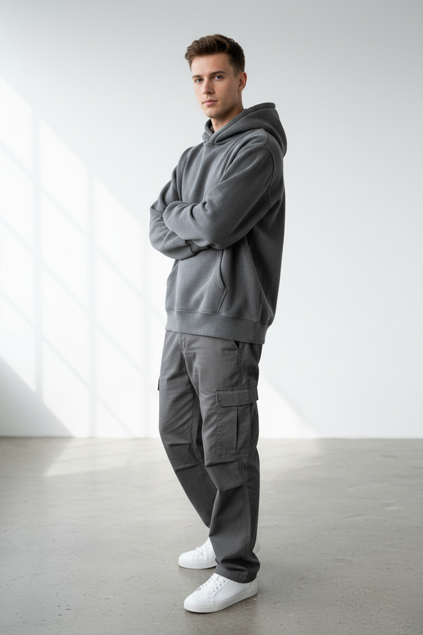 Hoodie Gris Homme