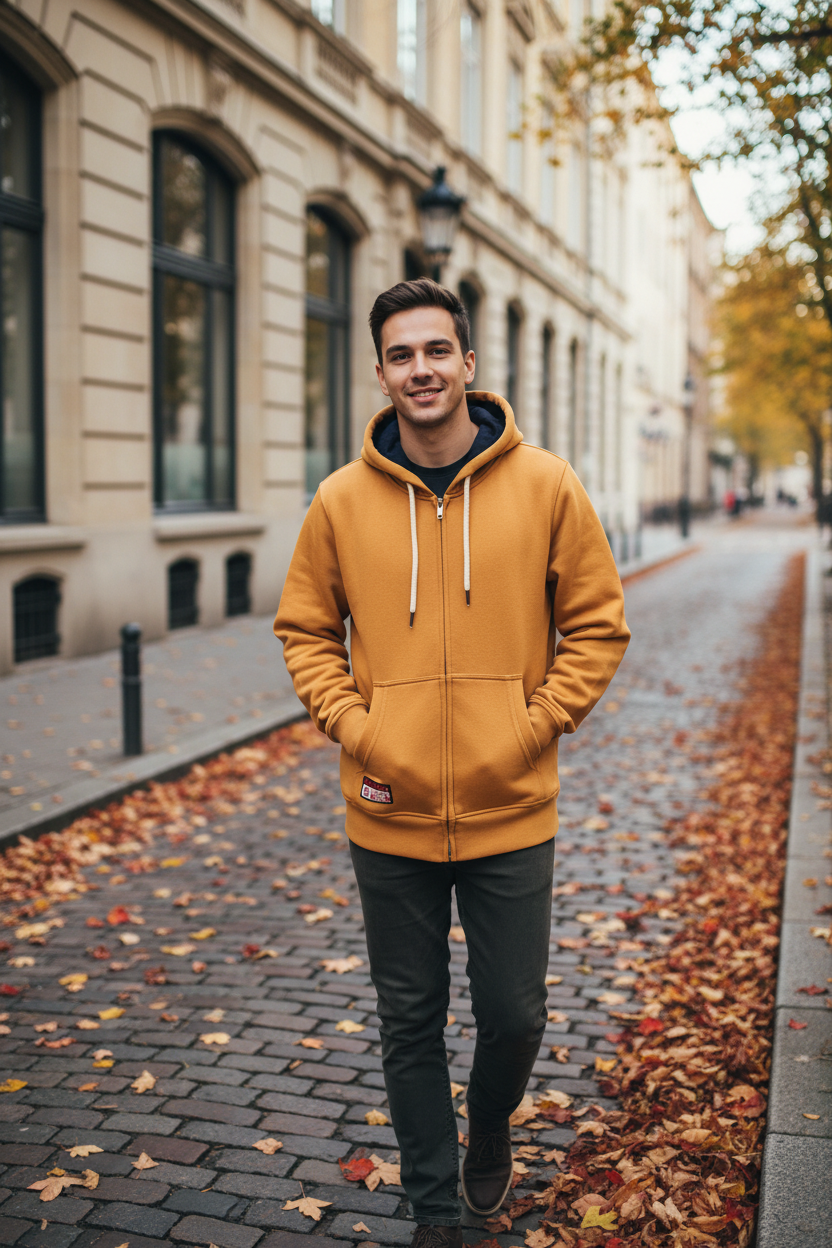 Hoodie Jaune lifestyle