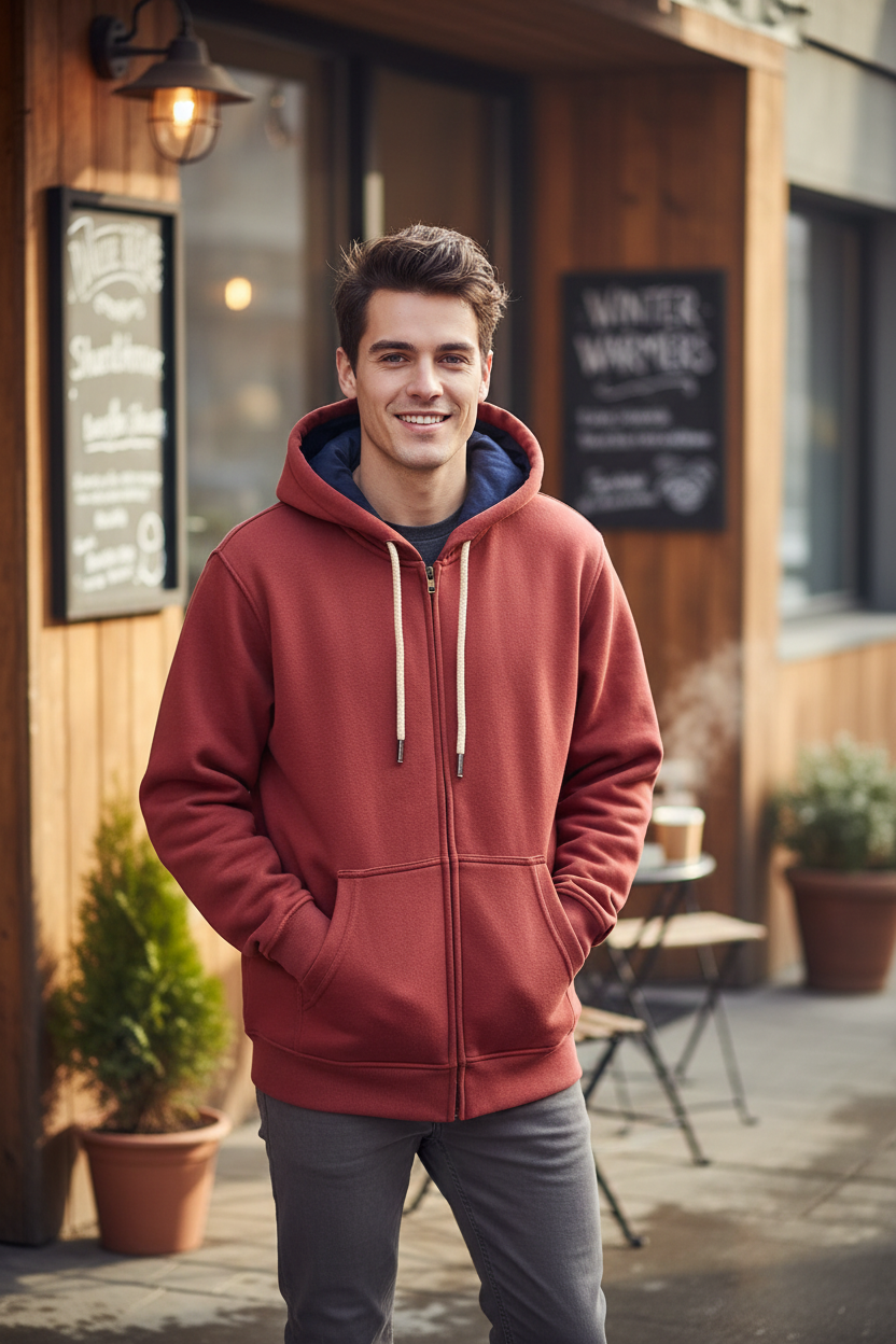 Hoodie Rouge lifestyle