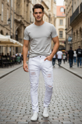 Jean Slim Blanc