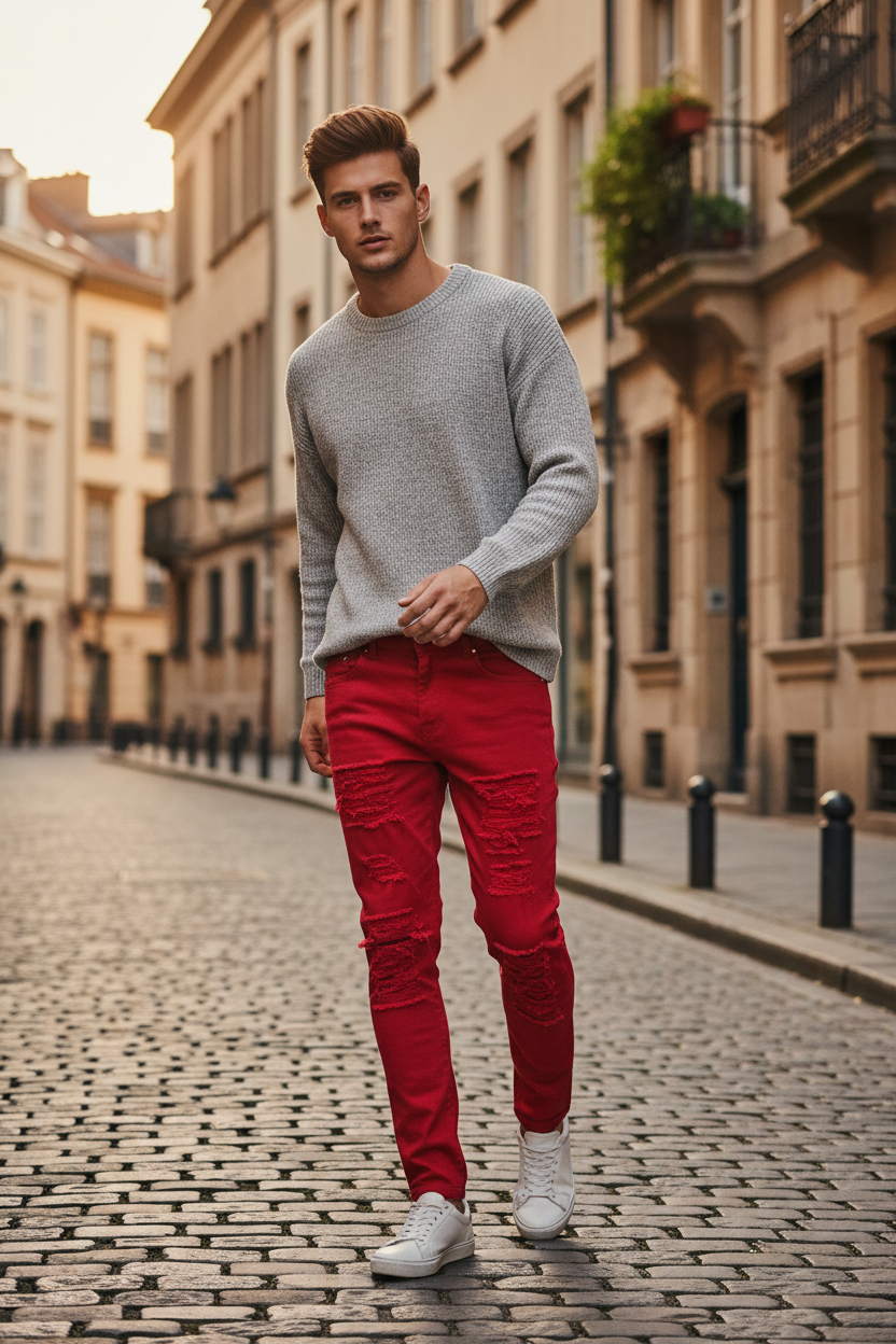 Jean Slim Rouge