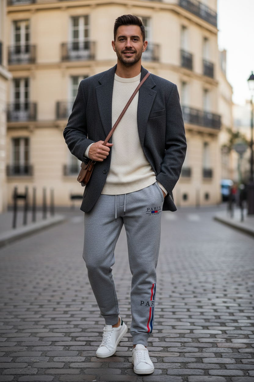 Jogging Gris – PARIS logo visible
