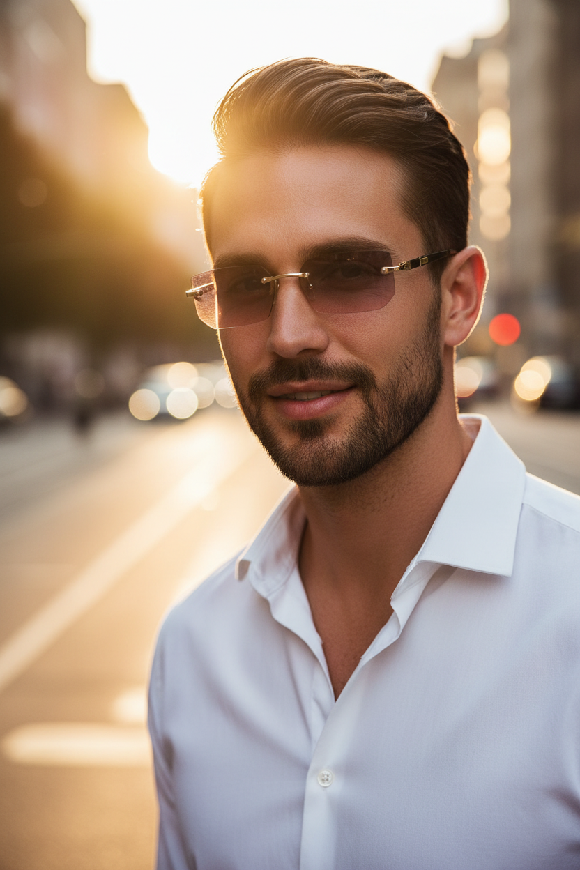 Lunettes MOONBIFFY homme – marron clair