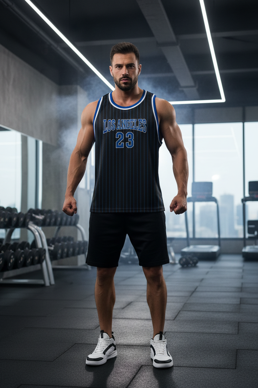 Maillot Noir Bleu – Gym