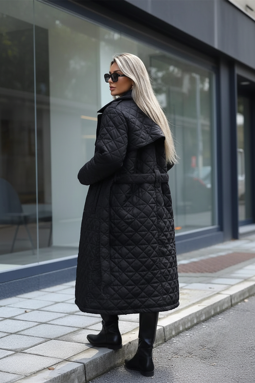 Manteau Matelassé Noir 3