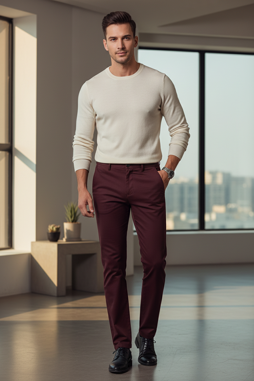 Pantalon Bordeaux