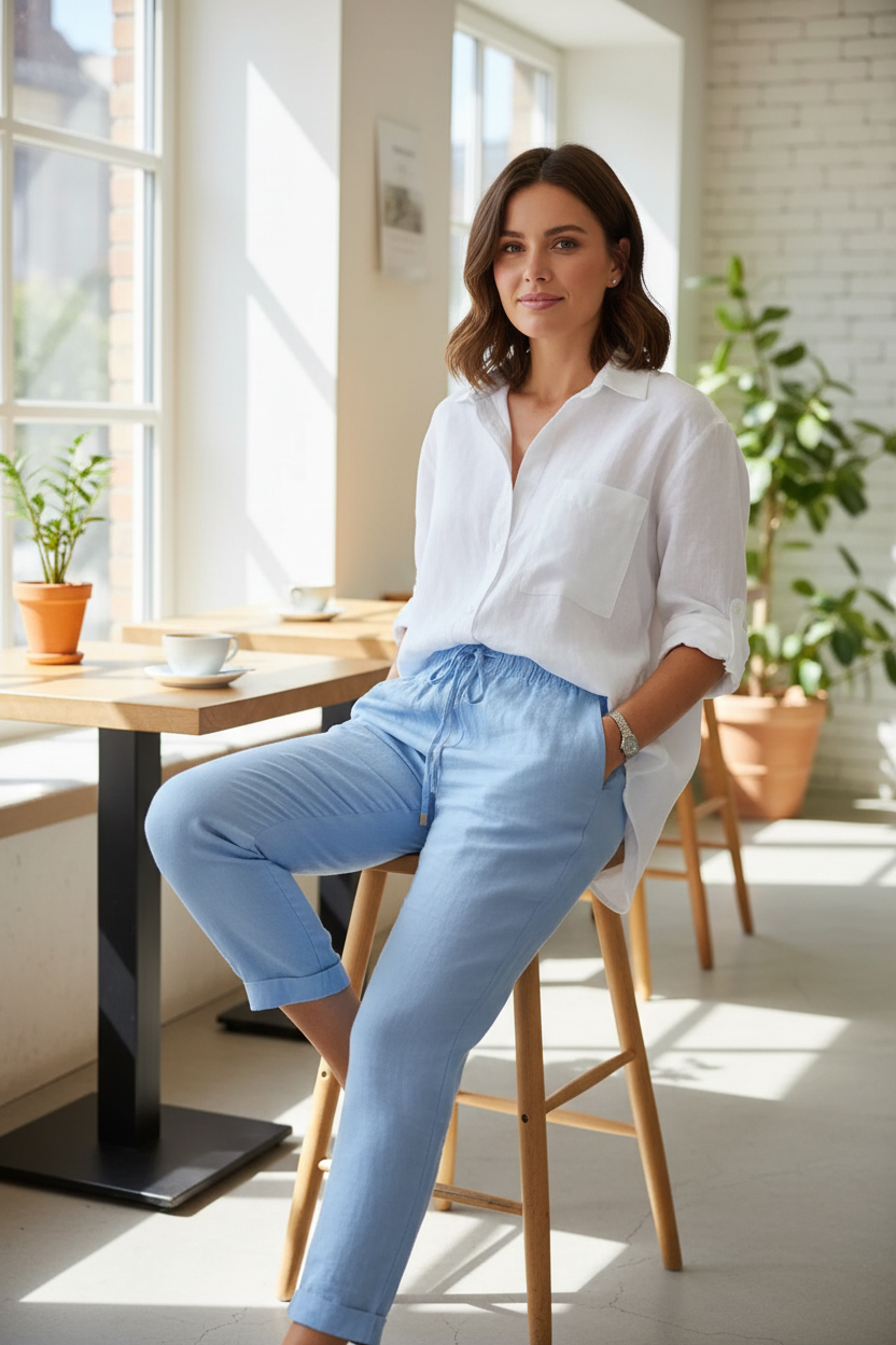 Pantalon Crayon Bleu