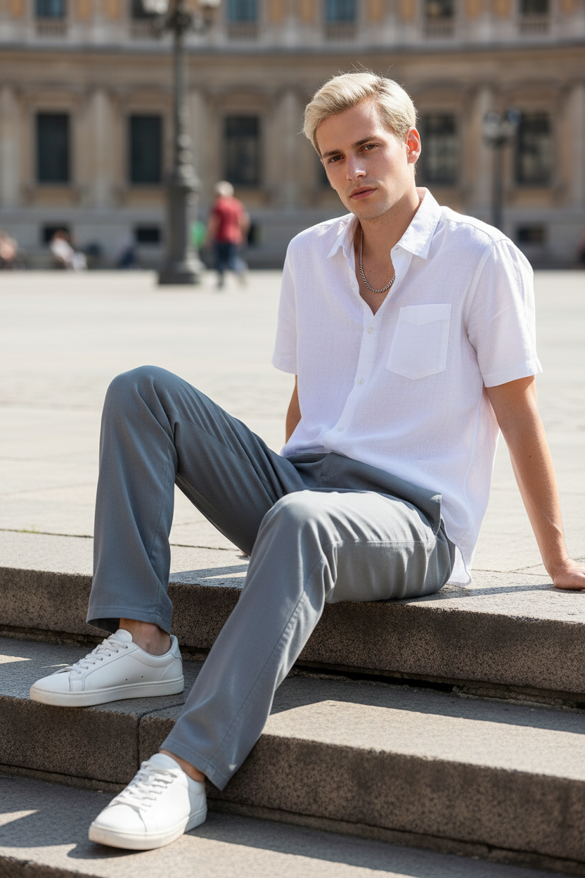 Pantalon Gris