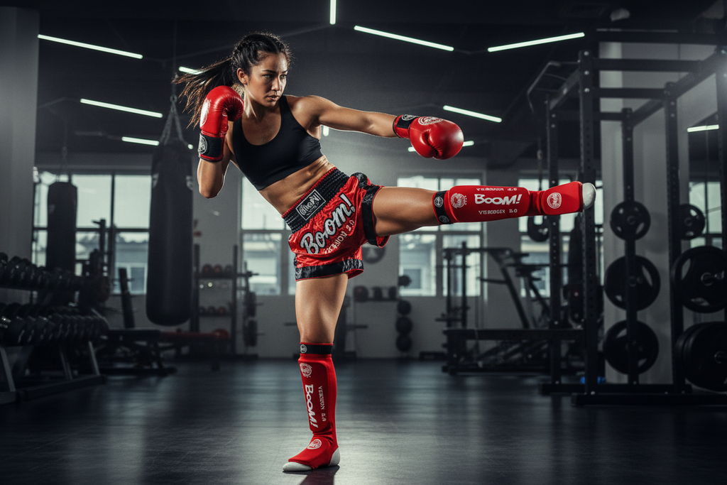Protège-tibias Rouge – Muay Thai