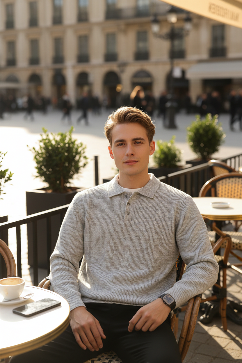 Pull Gris clair – Mannequin européen