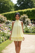Robe Chiffon Jaune v1
