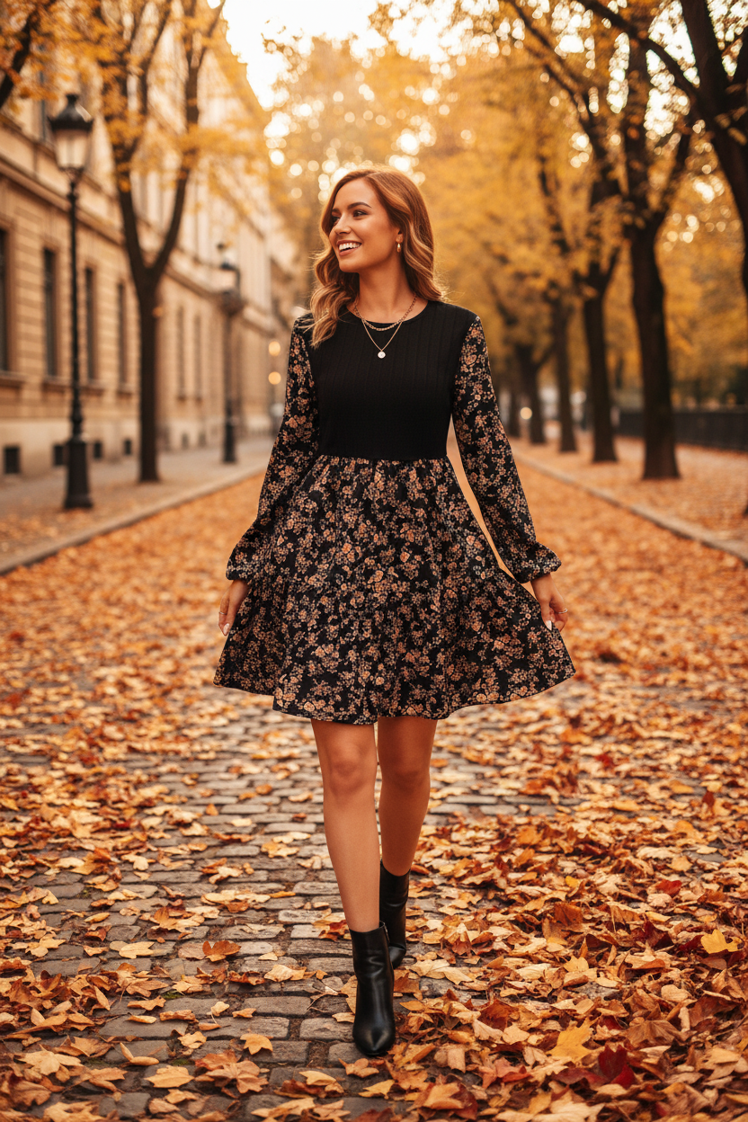 Robe Florale - Automne
