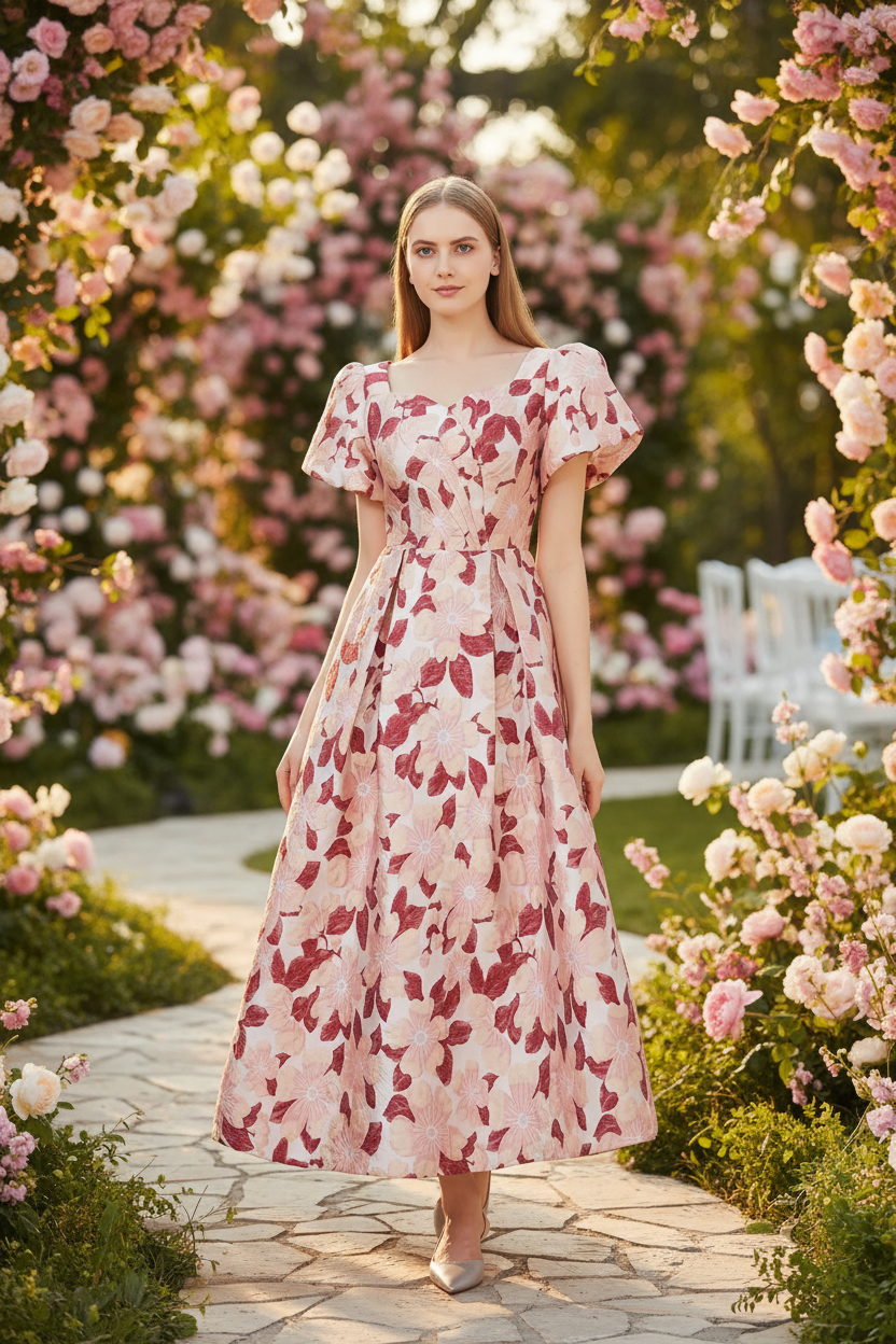 Robe Jacquard - Jardin