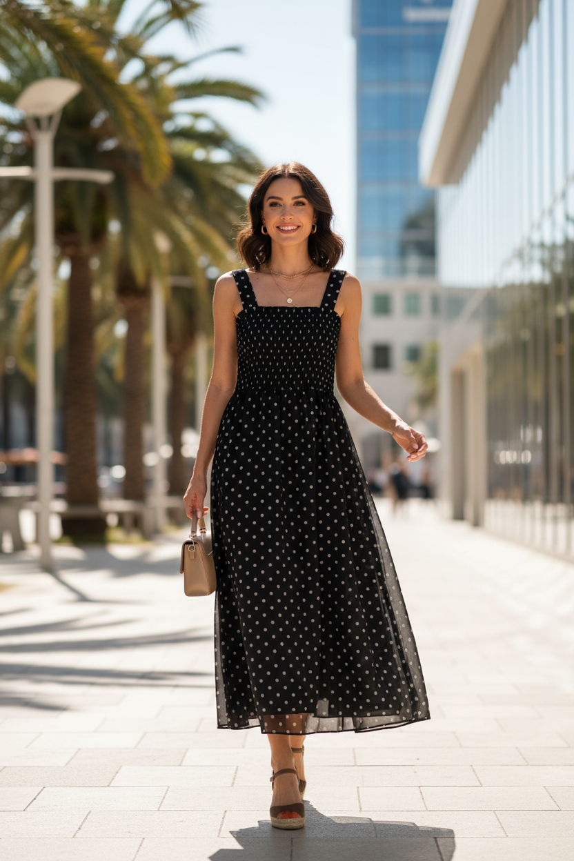 Robe Pois Noir