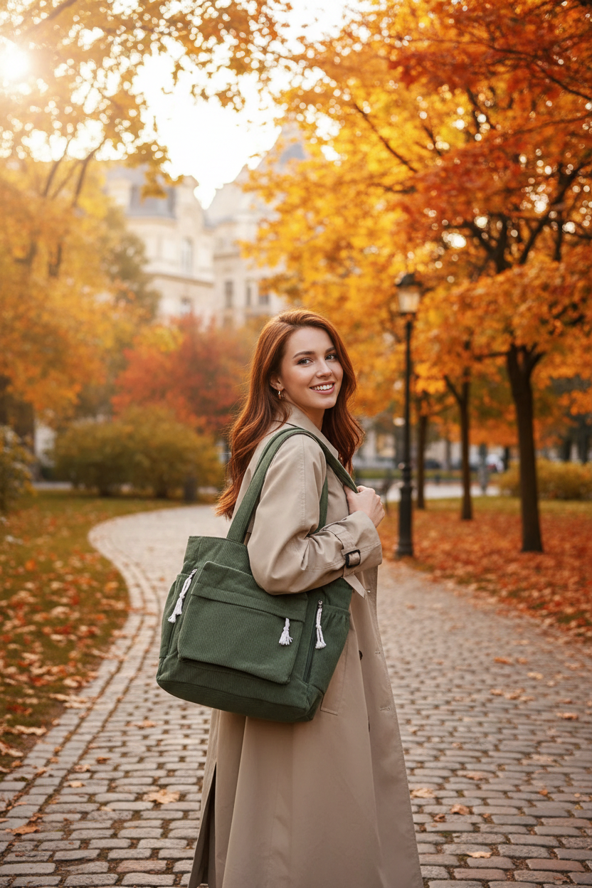 Sac Vert mannequin européen