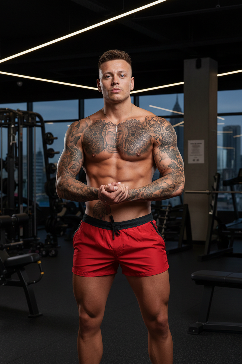 Short Bleu Gym