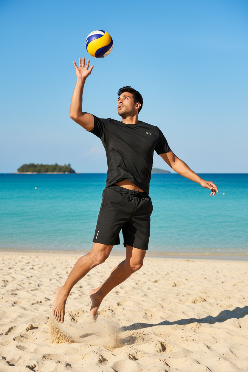 Shorts Noir Vert Plage