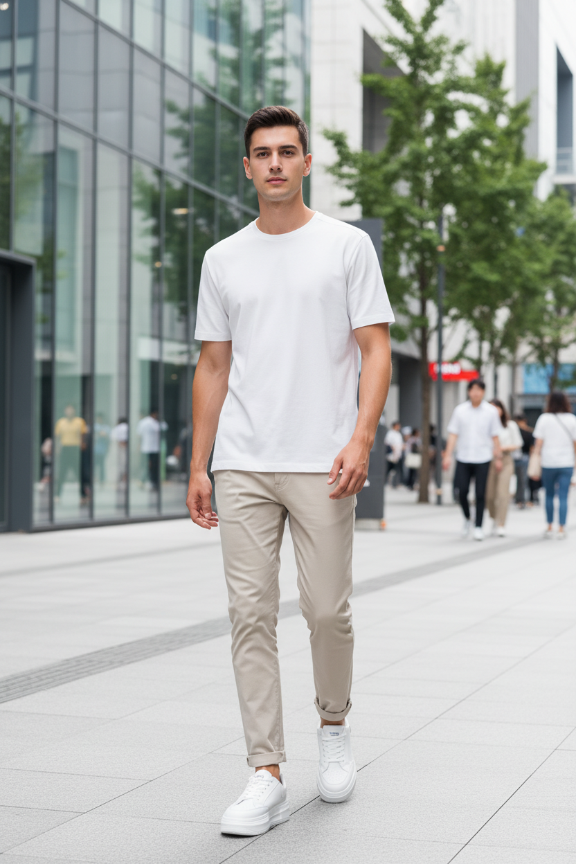 Sneakers Blanc – Korean Minimal