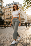 Sneakers blanc/or – rue