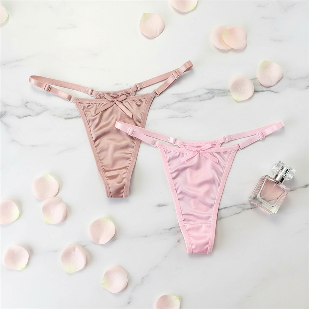 Strings Noir-Rose – Flat lay