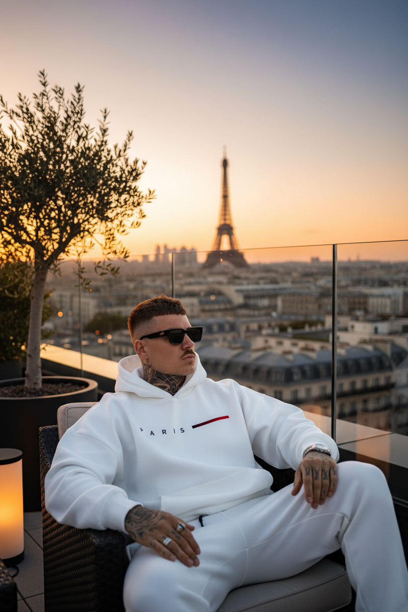 Sweat Paris Blanc Rooftop
