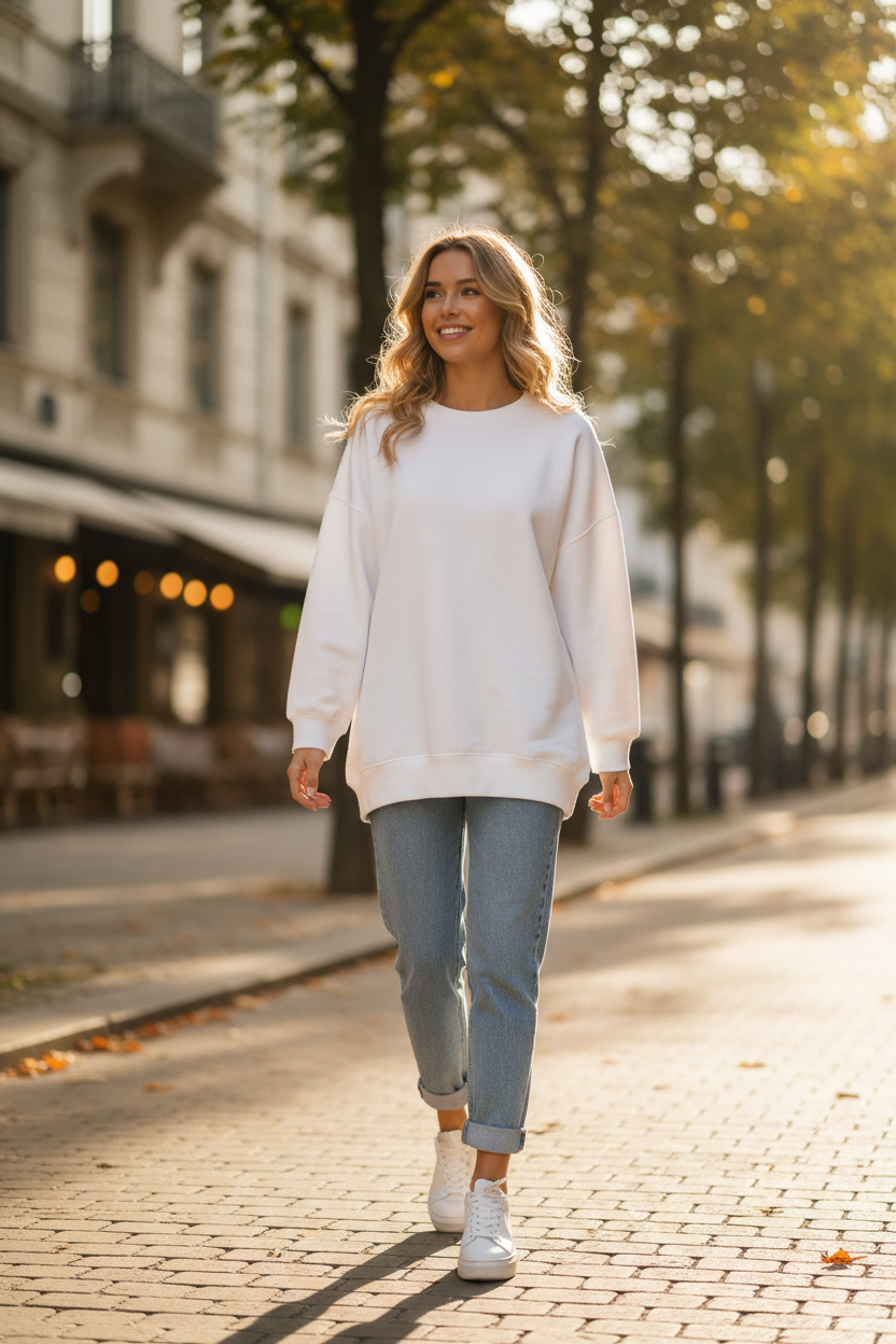 Sweatshirt Blanc - Rue