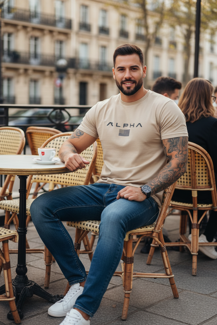T-shirt Beige ALPHA