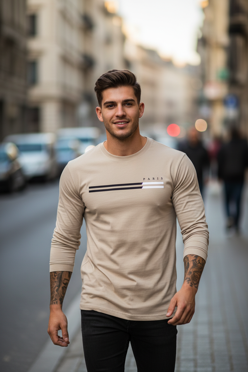 T-shirt Beige PARIS