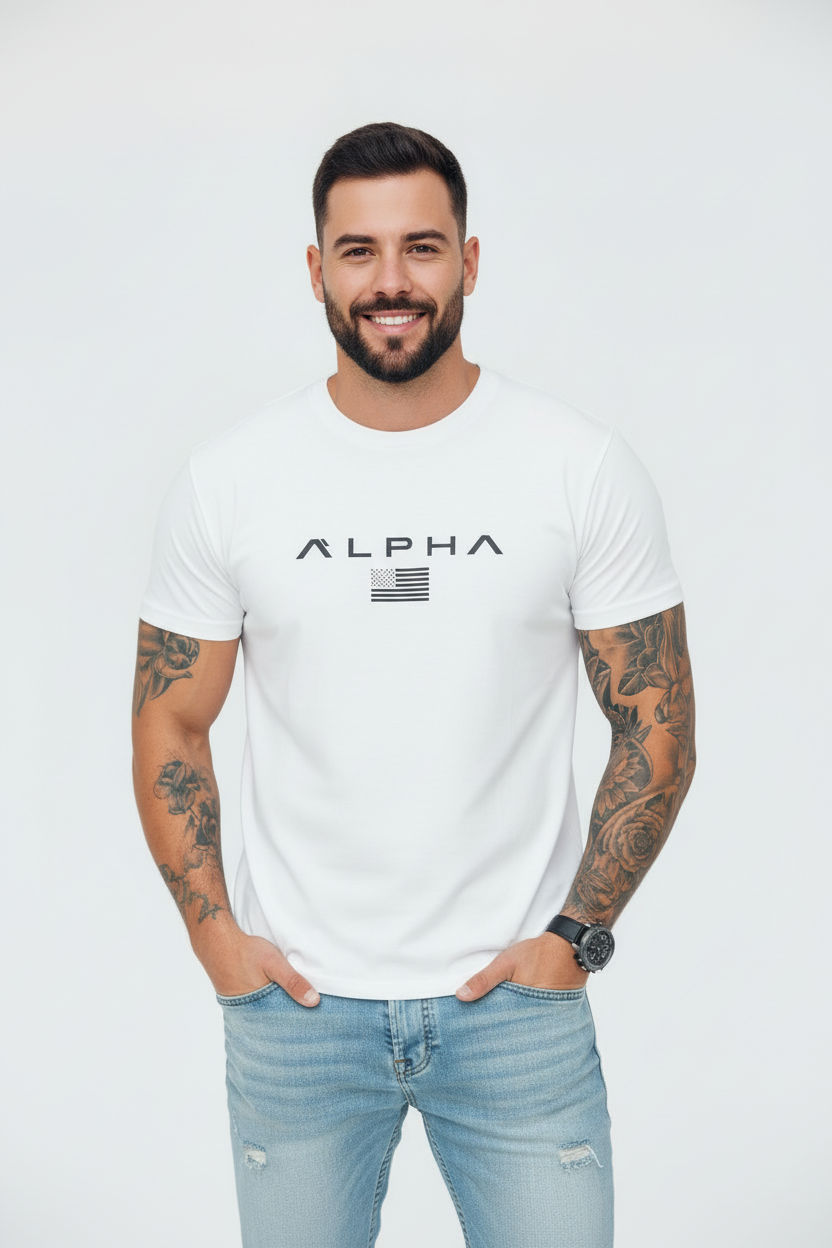 T-shirt Blanc ALPHA