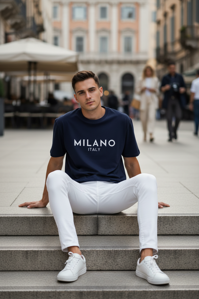 T-shirt Milan Bleu marine