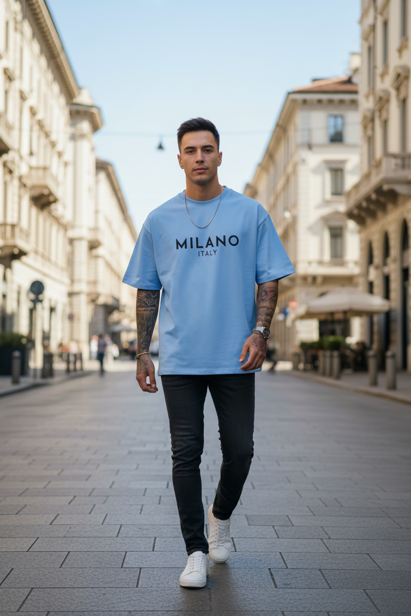 T-shirt Milan Bleu